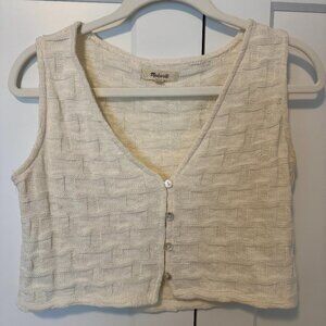 Madewell basket weave knit Vest